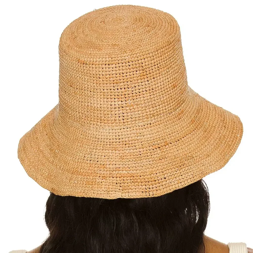Hat Attack Chic Crochet Bucket Hat in Natural One Size_2